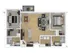 2 Bedroom Floor Plan