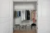 Large closets in bedroom showing ability to store lots of items.