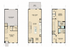 Three-story floor plan with garage, recreation room, kitchen, dining room, family room, deck, two bedrooms, and two baths.