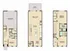 Contemporary townhouse floor plan with three bedrooms, spacious family room, and garage.