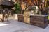 1-Bedroom Apartments in Concord, CA - Diablo View & Villa Diablo - Fenced in BBQ Area with Gas BBQ, Table, Chairs, and Surrounded by Tall Trees