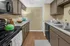Galley style kitchen with plenty of storage