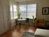 dining area with water view