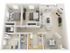 2 bedroom 2 bath Deluxe 1000sq ft
