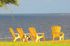 Yellow Beach Chairs | Lounge Chairs | Chairs on Beach | Beach Access | Horizon View