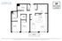 Elegant floor plan displaying 2 bedrooms, 2 bathrooms, a modern kitchen, and a den.