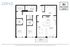 Modern 2D floor plan showcasing 2 bedrooms, 2 baths, and open living spaces.