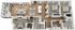 Spacious 3D floor plan showcasing three luxurious bedrooms, an open-concept living and dining area, a modern kitchen with an island, and a cozy balcony space.