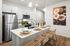modern kitchen with island seating