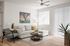 3-Bedroom Apartments in Queen Creek, AZ - Acero Harvest Station - Living Room with a Ceiling Fan, a Large Window, and Vinyl Plank Flooring