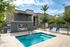 Hot tub with palm trees