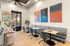 Modern communal seating area with stylish artwork, cozy sofas, and natural light creating an inviting ambiance.
