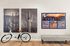 Inviting space with artful cactus photography, a modern white bicycle, and a vibrant Phoenix-themed display, offering a warm Arizona welcome.