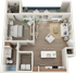 1 bedroom cobalt floor plan