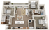 three bedroom apartment floor plan