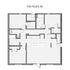The McGee floor plan showcasing a modern 3-bedroom layout with two bathrooms and an open-concept living area.