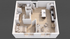 WonderBlock 3D Floor Plan Image - Pioneer - One Bedroom, One Bathroom, 781 sqft.