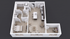WonderBlock 3D Floor Plan Image- Timber - One Bedroom, One Bathroom plus den, 886 sqft.