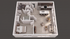 WonderBlock 3D Floor Plan Image - Ledger - One Bedroom, One Bathroom, 966 sqft.