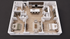 WonderBlock 3D Floor Plan Image - Rebel - Two Bedroom, Two Bathroom, 1,157 sqft