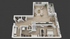 WonderBlock 3D Floor Plan Image - Wildcard - One Bedroom, Two Bathroom, 963 sqft