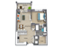 One Bedroom Apartment Floorplan - I STREET Modern Apartments - Bentonville Arkansas