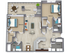 Two Bedroom Apartment Floorplan - I STREET Modern Apartments - Bentonville Arkansas