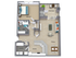 One Bedroom Apartment Floorplan - I STREET Modern Apartments - Bentonville Arkansas