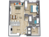 One Bedroom Apartment Floorplan - I STREET Modern Apartments - Bentonville Arkansas