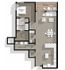 Elegance 1-bedroom floor plan