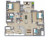 Two Bedroom Apartment Floorplan - I STREET Modern Apartments - Bentonville Arkansas