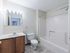 Clean, comfortable bathroom  in apartment at at Westford Park apartments in Lowell, MA.