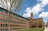 Beautifully landscaped grounds at Watch Factory Lofts apartments in Waltham, MA.. | Watch Factory Lofts | Watch Factory Lofts Apartments