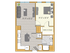 1 Bedroom Deluxe floor plan