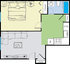 One Bedroom Floor Plan B