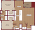 Two Bedroom Floorplan | The James Apartments | Haverhill MA Apartments