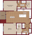 Two Bedroom Floorplan | The James Apartments | Haverhill MA Apartments