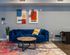 Modern art - seating, and area rug with table in common area at The Pavilion on Berry | Apartments in Saint Paul, MN