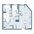 2 Bedroom, 1 Bath (3 Residents)