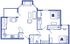 2 Bedroom, 1 Bath Fireplace