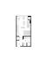 Modern studio apartment floor plan with open living area, built-in desk, cozy bedroom, and convenient in-unit laundry.