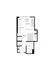 Contemporary one-bedroom apartment floor plan featuring a cozy living area, modern kitchen, and elegant bathroom. Ideal layout maximizing functionality and comfort.