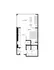 Modern floor plan featuring a cozy 1-bedroom apartment with open-concept kitchen, spacious living room, and efficient layout.