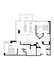 Modern apartment floor plan featuring 2 spacious bedrooms, a stylish living room, open kitchen with island, and a private balcony.