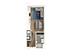 Modern 3D floor plan showcasing a cozy one-bedroom apartment with an open lounge, stylish kitchen, and sleek bathroom design.