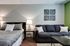 Bed and couch in studio apartment