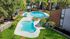 Driscoll Place | Houston, TX | Aerial Image of Swimming Pool with Bridge