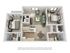 Floor Plan 2 | Apartments In North Charleston SC | Plantation Flats