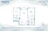 Modern floor plan of Unit 2B-7 at Tides at River Rapids featuring 2 bedrooms, 2 bathrooms, and a spacious living area with a balcony in Miami, 958 sq ft.