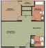 1 bedroom floor plan